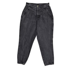 Vintage Chic Black Mom Jeans Size 12P Cotton Dark Wash USA Made